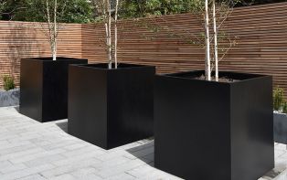 Powder-Coated Steel Planters