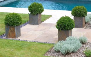 Decorative Modern Balcony Patio Garden Planters And Plant Pots Slate Planters