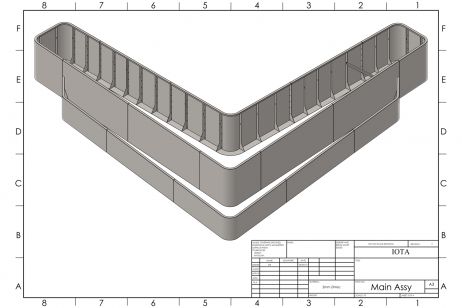 Tiered perimeter planter CAD design