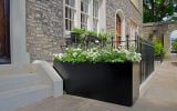 Bespoke rectangular planter in RAL 9017 (Traffic Black)