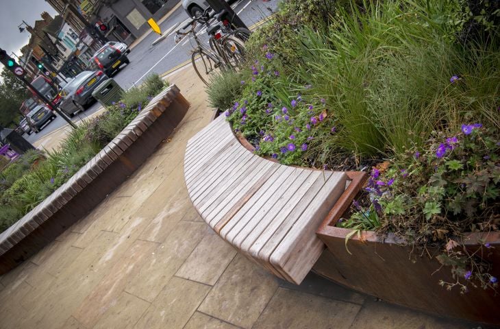 Steel seating and benches
