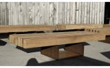 Corten steel seats and benches