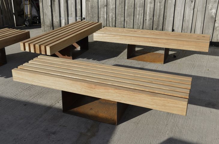 Royal Bank of Canada Jersey, Bespoke Steel Outdoor Seating, Planters with  Seating, Steel Seats and Benches, Bespoke Steel Design and Manufacture