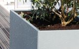 Close-up of planter construction