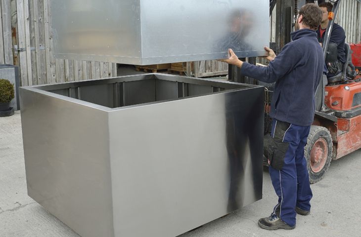 Stainless steel tree planters for London Borough of Havering