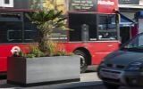 Bespoke steel street planters for Ealing Council at Southall Broadway