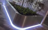 Bespoke stainless steel tree planters at University College Hospital [UCH]