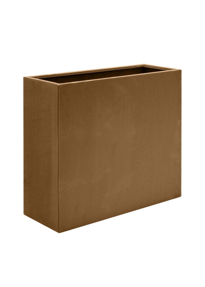 Weathered Corten Steel Tall Rectangle Planter