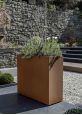 Rusted Steel Tall Garden Planters