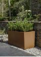 Weathered Corten Garden Planter