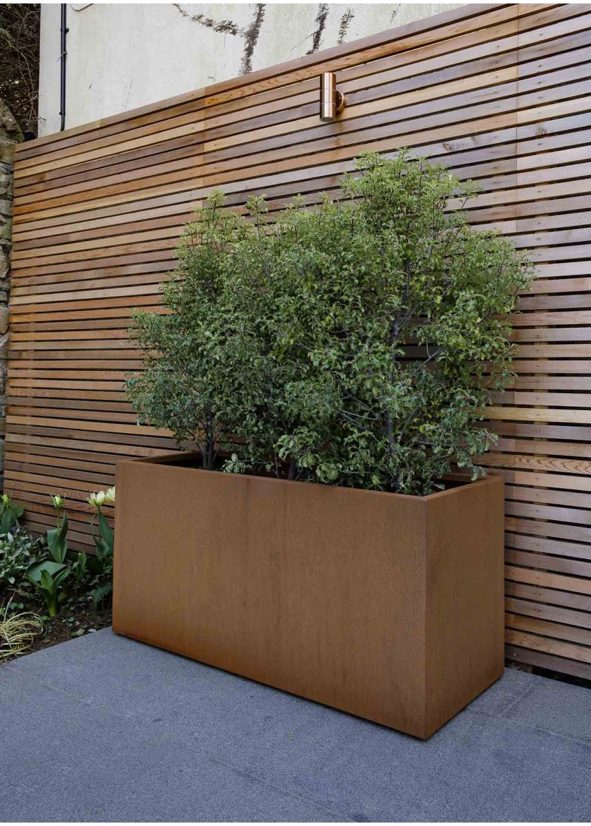 corten steel planters