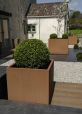 Large Corten Steel Cube Planters