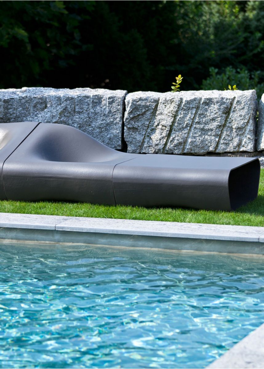 Dune left seat and table, Anthracite