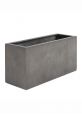 Tall rectangular trough planter grey