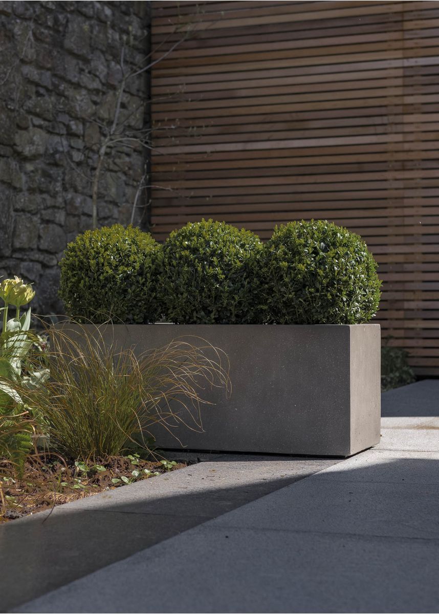 Lightweight Grey rectangular Planters