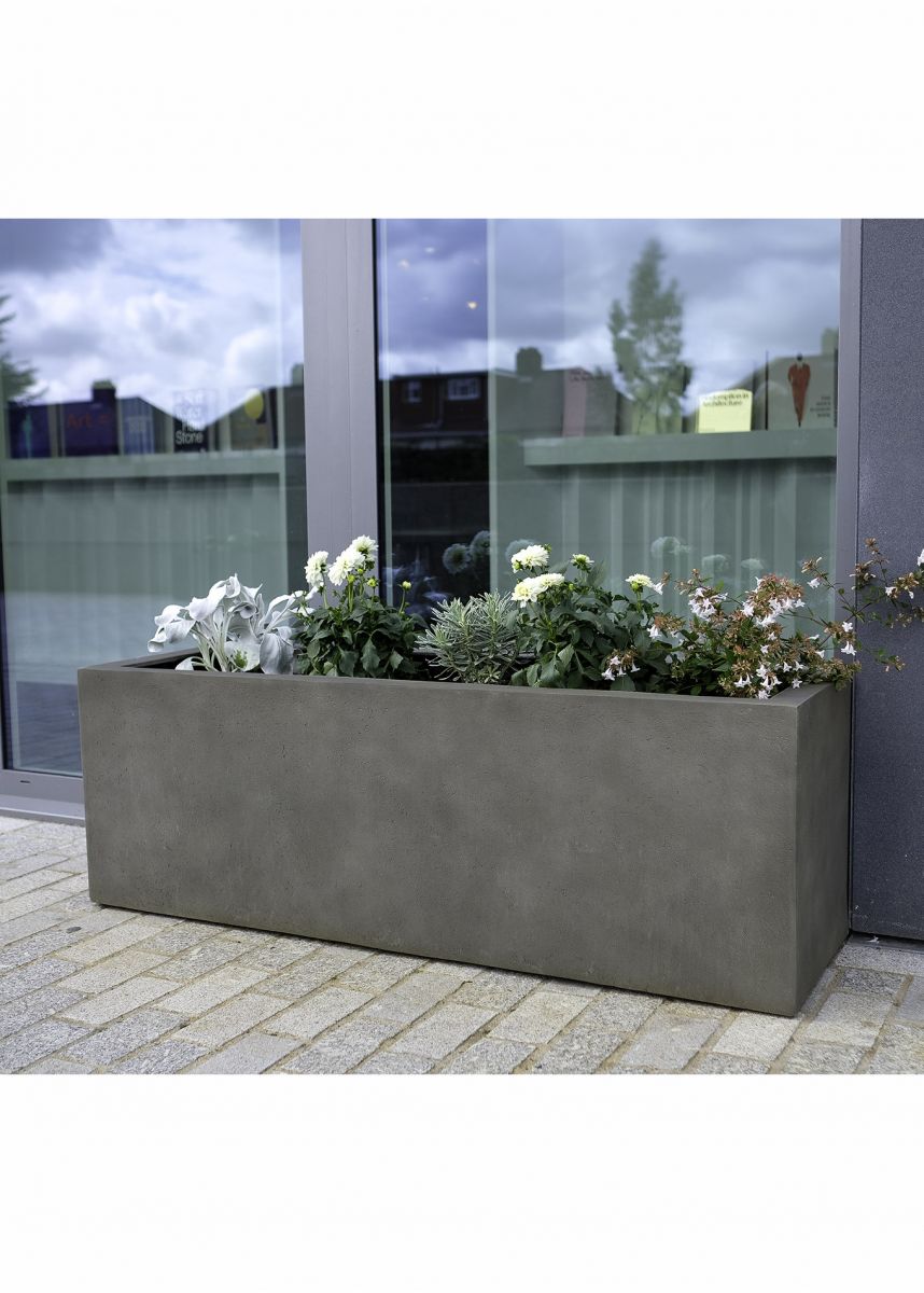 long planter box grey