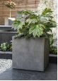 Large Mid Grey Square Plant Pot