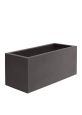 Dark grey fibreglass rectangular plant pot