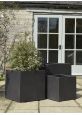 Brown Black Cube Plant Pots