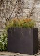 Brown Black Rectangular Plant Pots