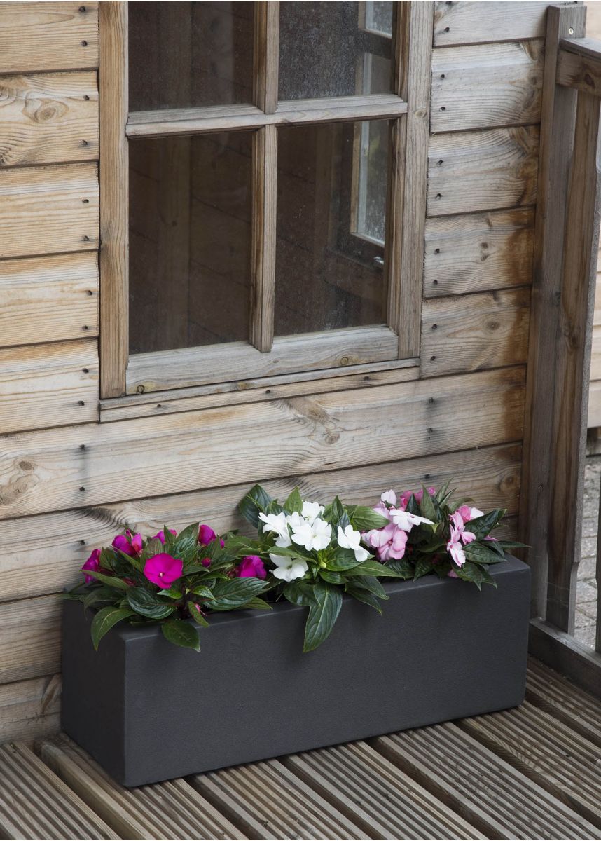 Dark Grey Window box Planter