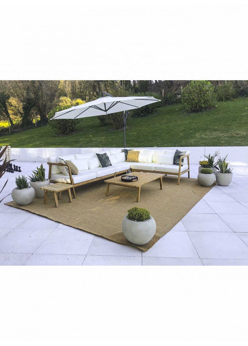 stone coloured outdoor planters