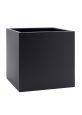 Black cube steel planter