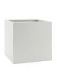 White cube steel planter