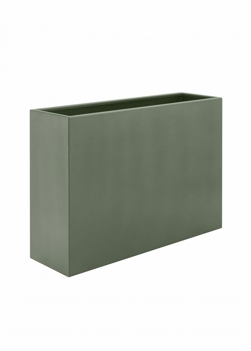 Cement grey large rectangular planter