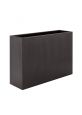 Grey brown rectangular coated steel planter