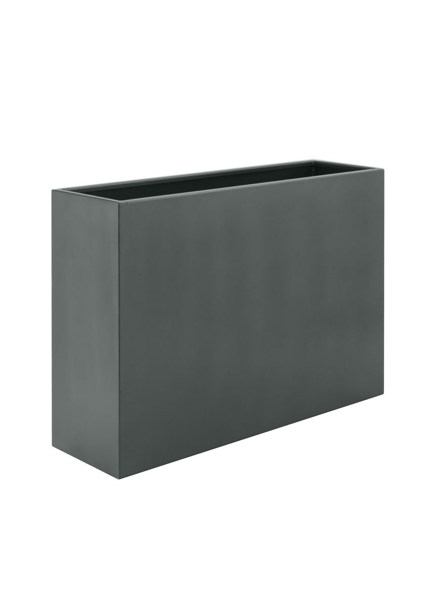 Mouse grey modern coated steel planter