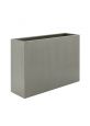 Stone grey outdoor steel planters