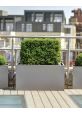 Low square outdoor steel planters