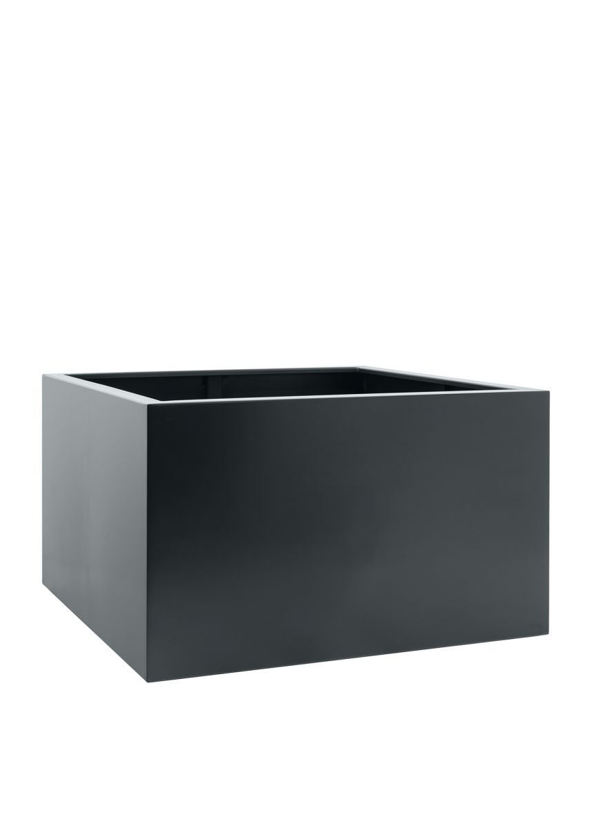 Grey black modern steel planters