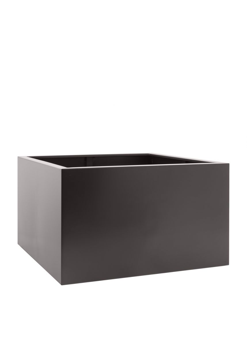 Grey brown square planter box