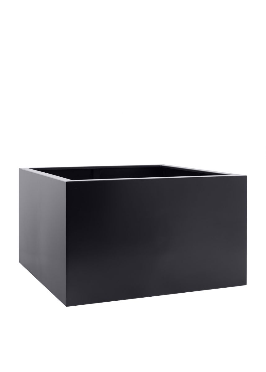 Black square garden planters