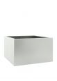 Square steel planters in white