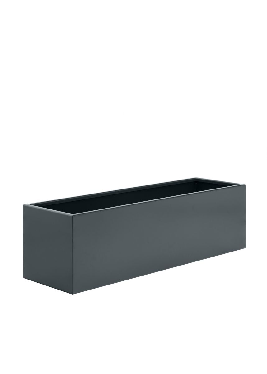 Dark grey trough garden planter