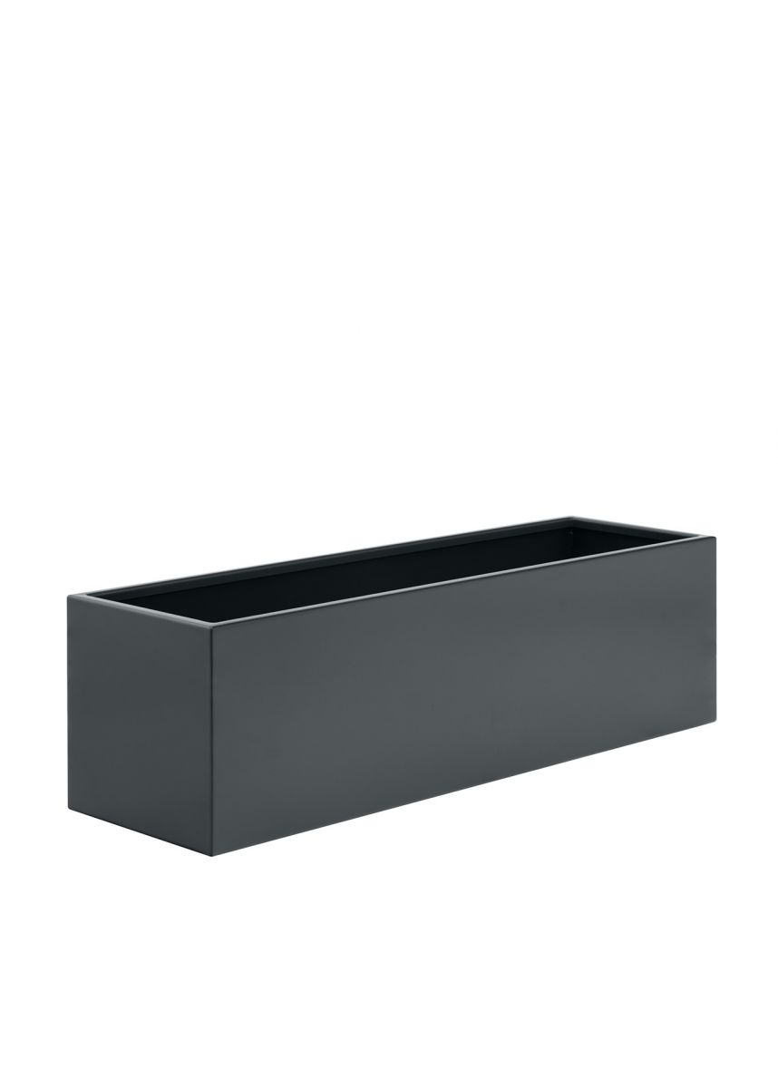 Grey black outdoor garden planters