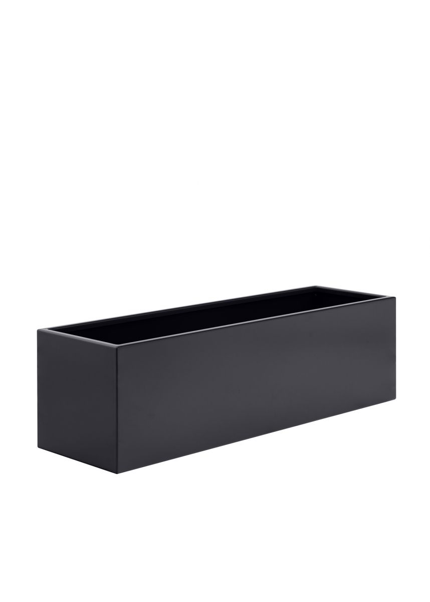 Large trough planter in black