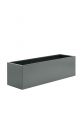 Trough steel planter in grey