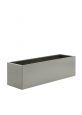 Stone grey trough steel planter