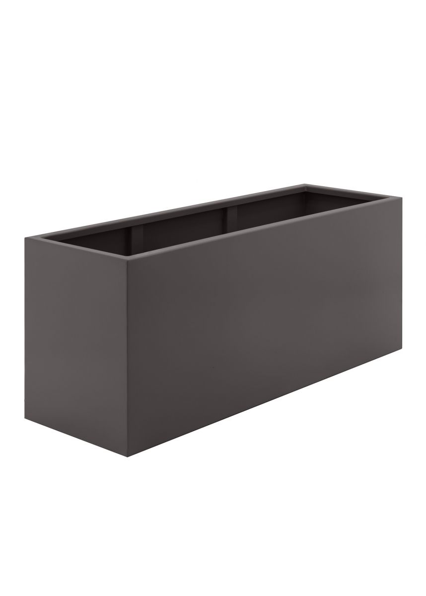 Grey brown tall trough planters