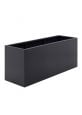 Jet black trough planter box