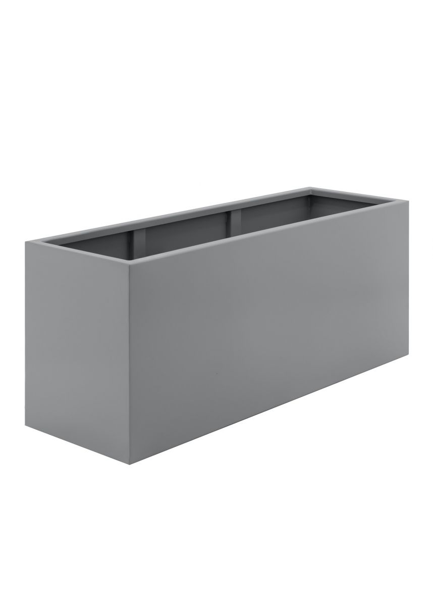 Powder coated steel trough planters