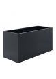 Large black grey outdoor steel planters