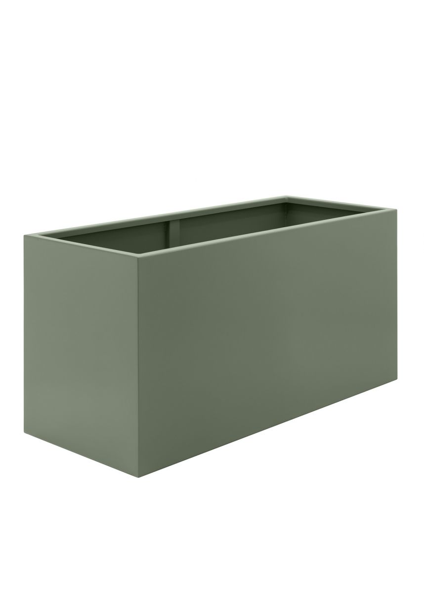 Large garden trough planters in powder coated steel