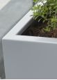 Steel planter corner detail