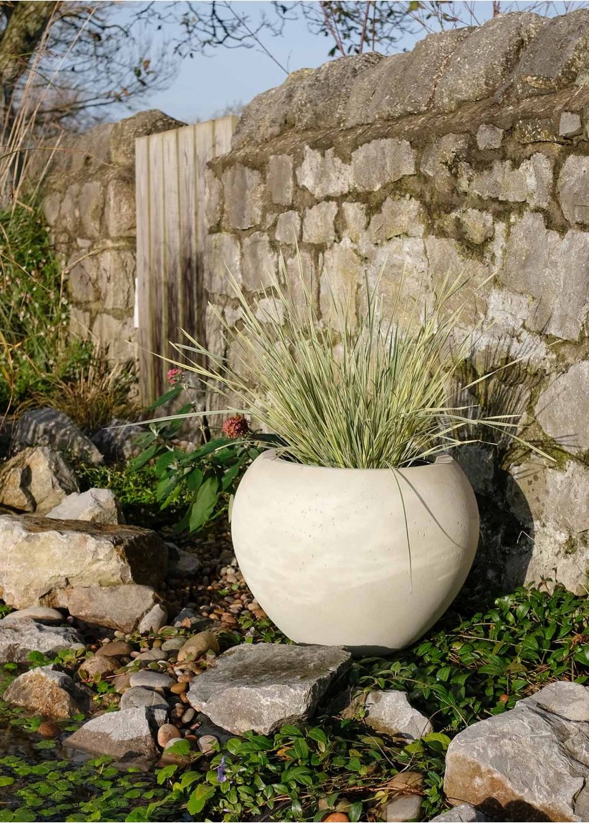 Limestone coloured planter pot