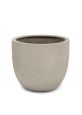 Round white stone planters